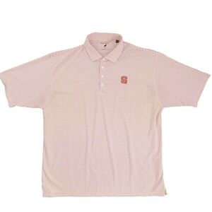 HORN Legend Performance Luxury Polo Men's 3XL NC State Logo Red White Striped